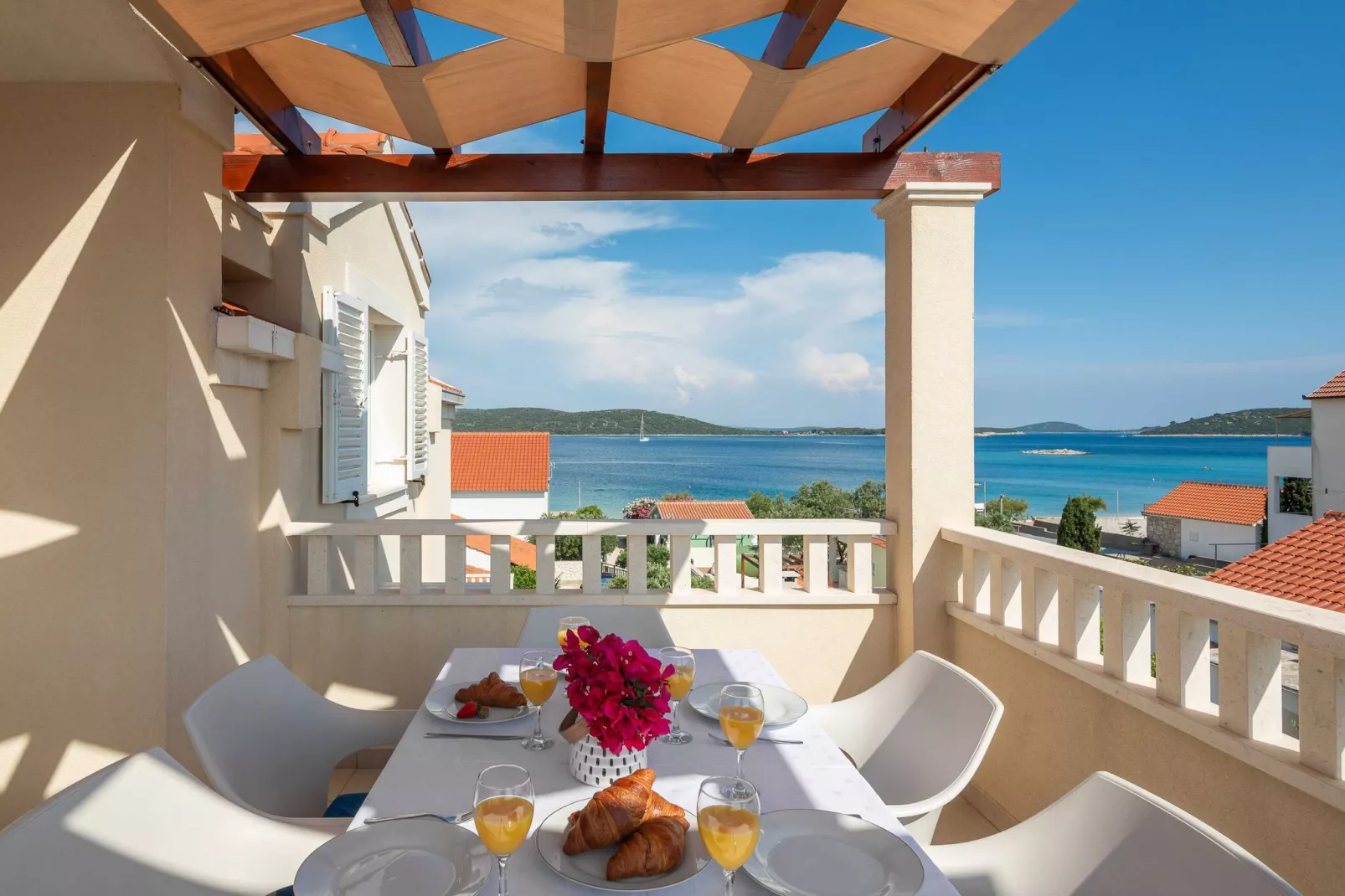 Apartment Bella Vista - Three Bedroom Apartment with Terrace  and Sea View(A6)-Terras