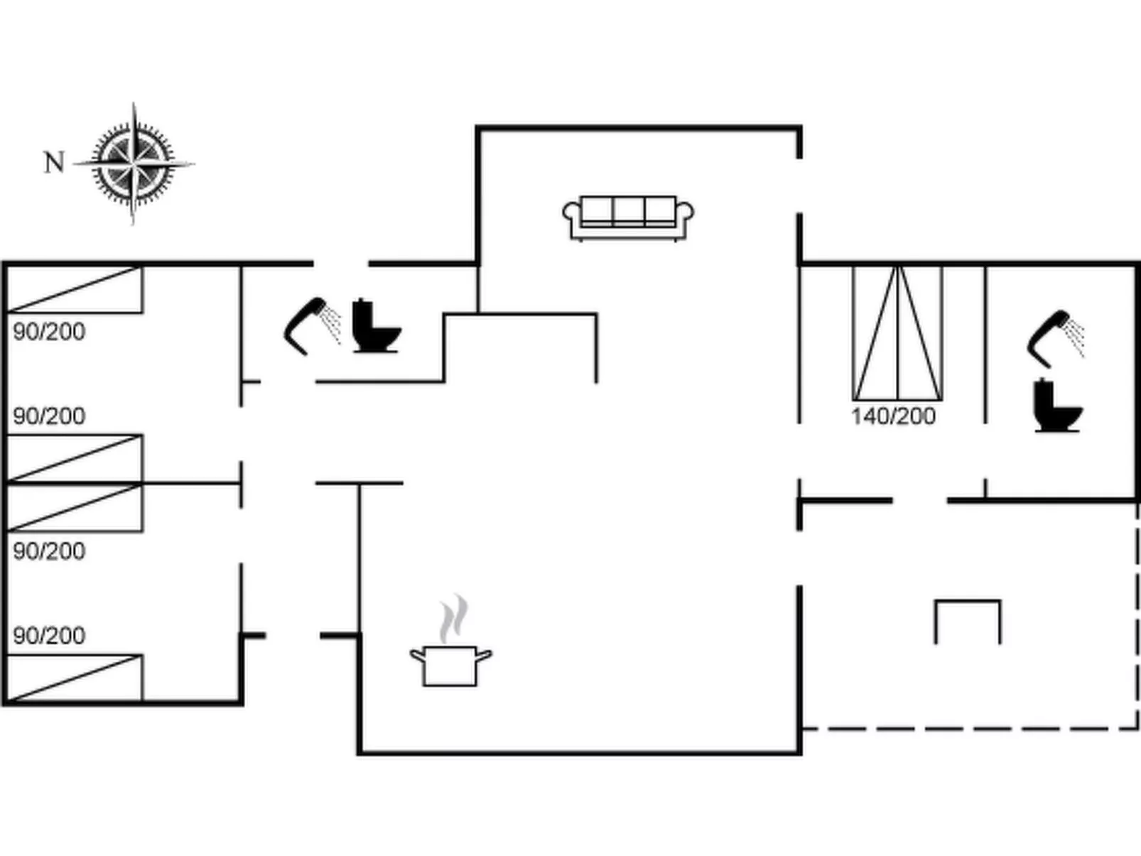 "Tilke" - 400m from the sea-Binnen