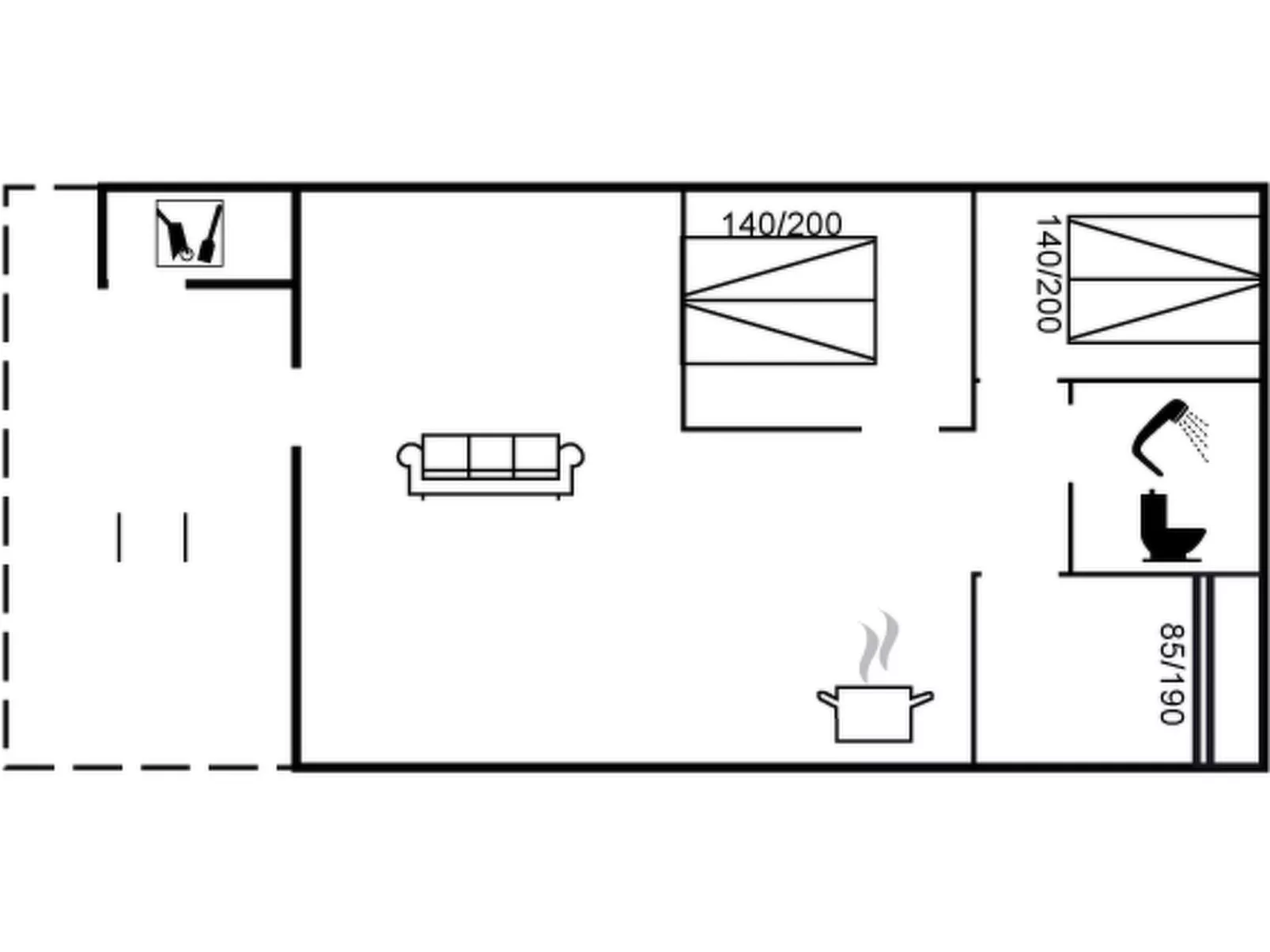 "Mads" - 950m from the sea-Binnen