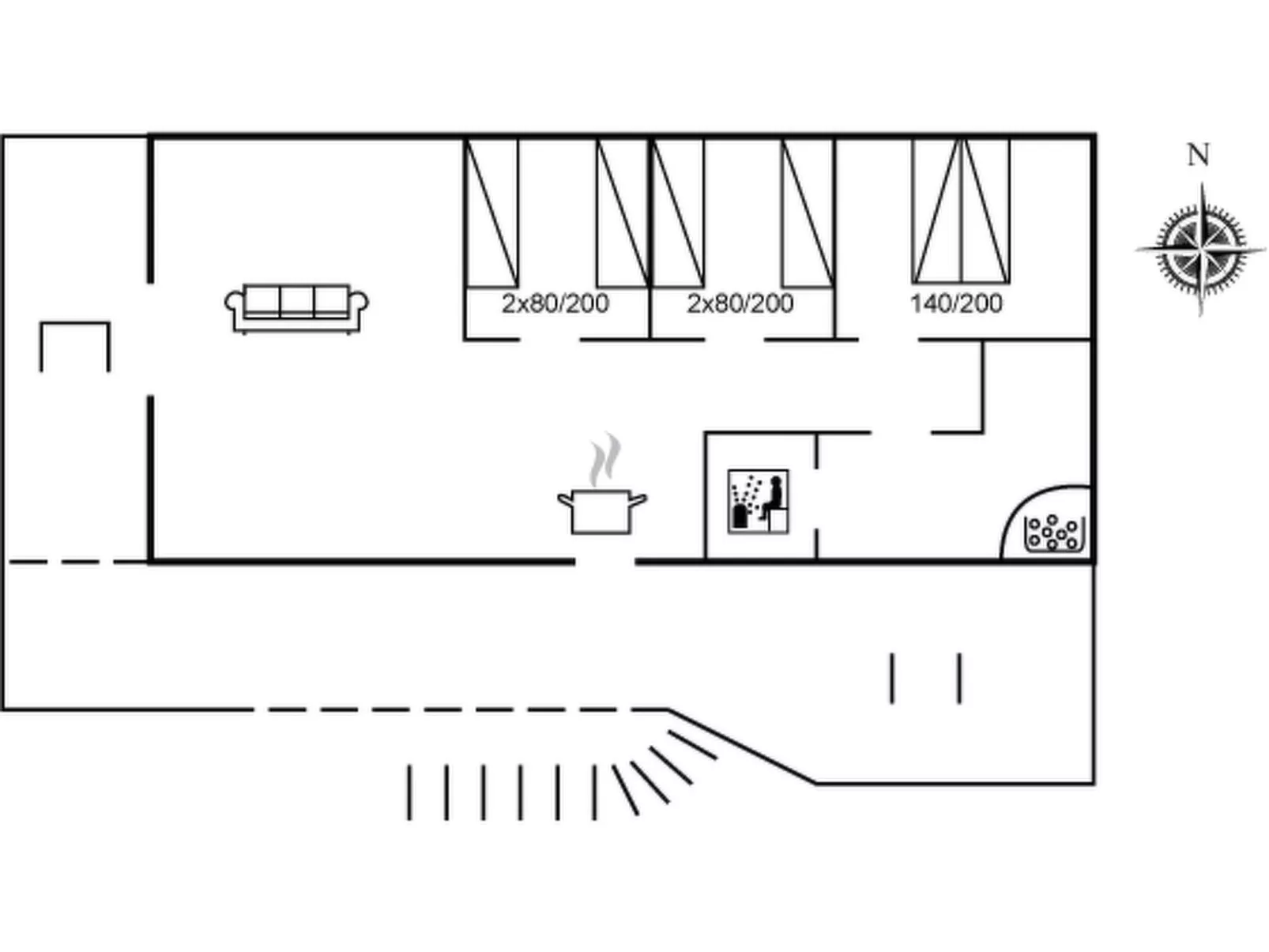 "Telia" - 250m from the sea-Binnen