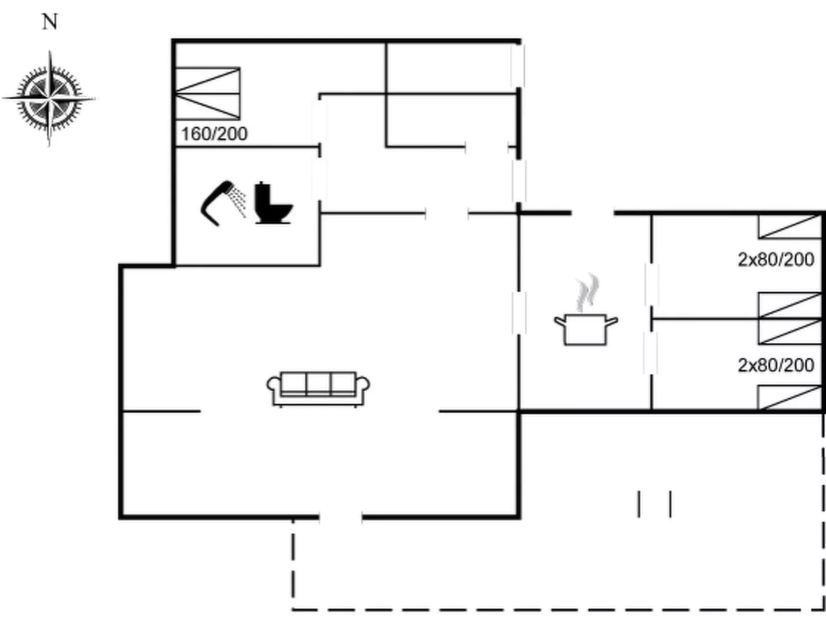 "Andrine" - 100m from the sea-Binnen