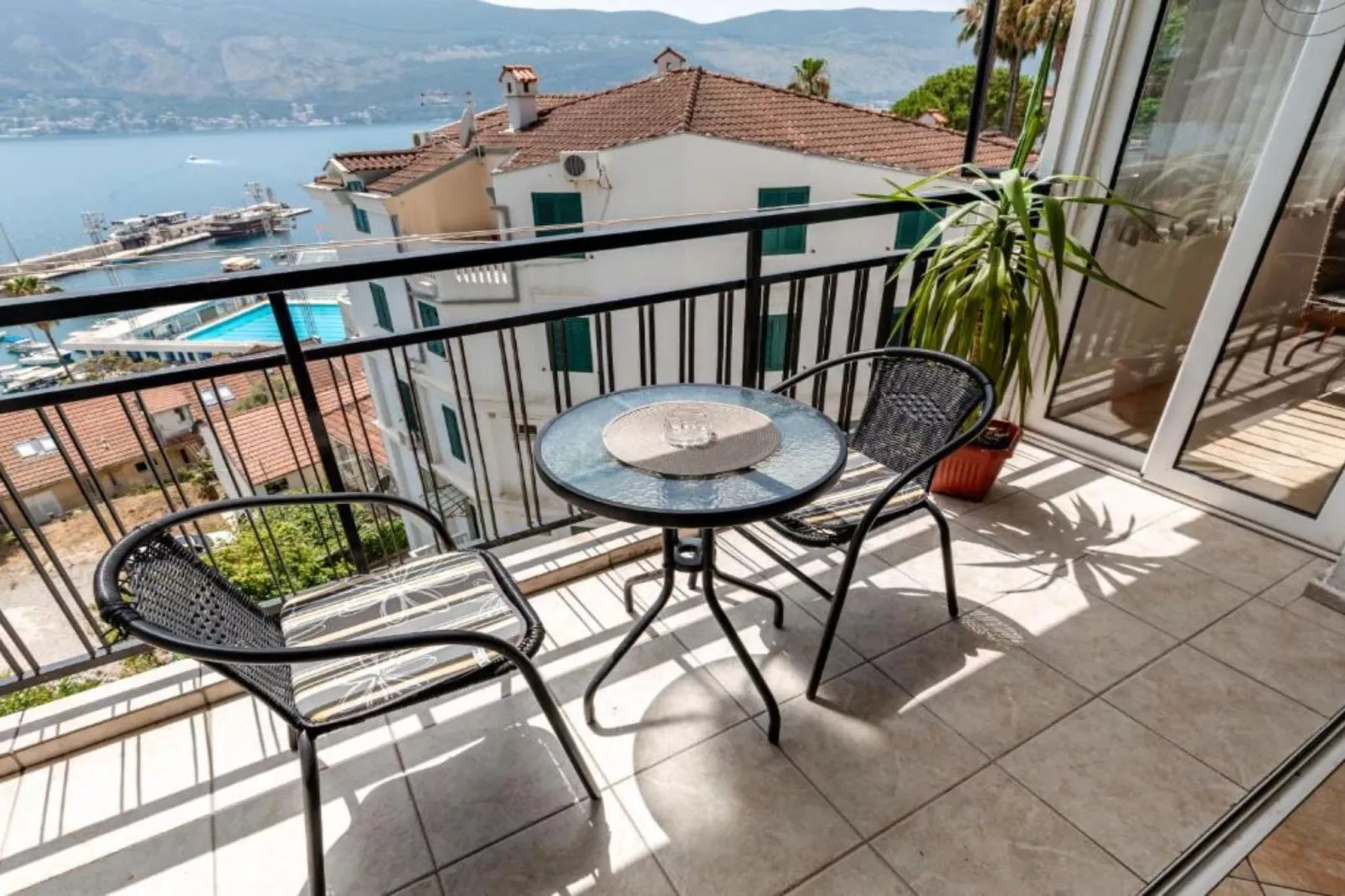 Elegant Apartment with Stunning Boka Bay Panorama - Two Bedroom Apartment-Terrasbalkon
