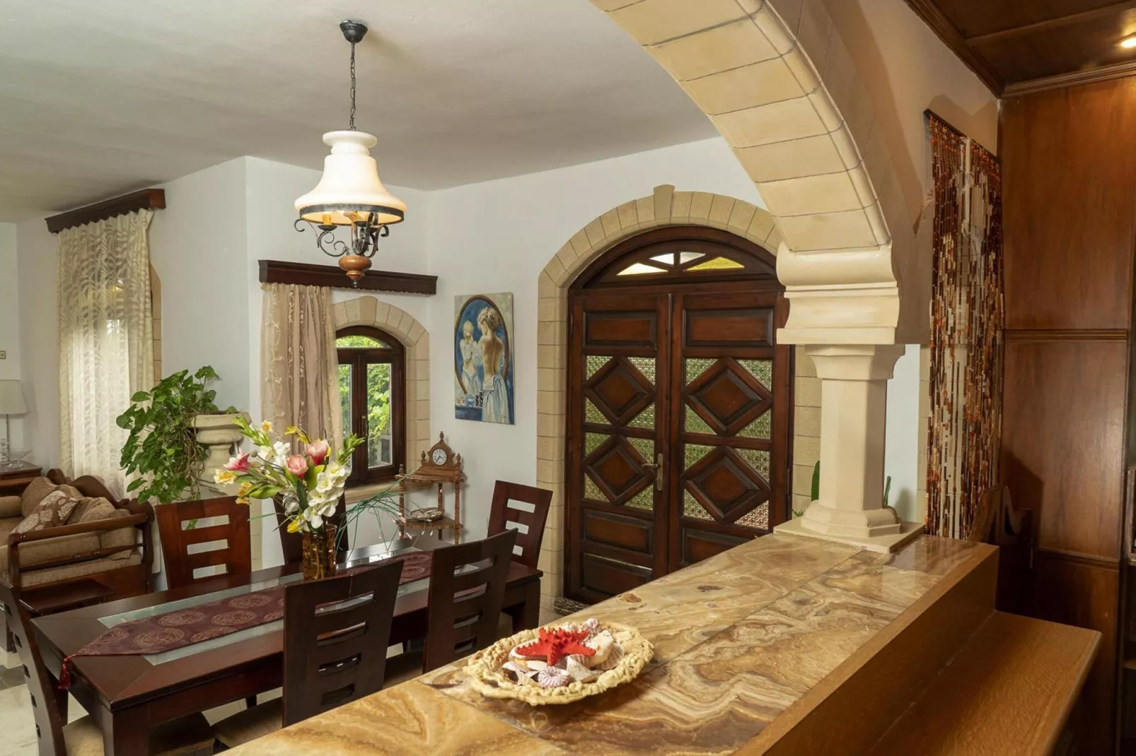 Holiday home, Stalos-Villa Giorgos-Eetkamer