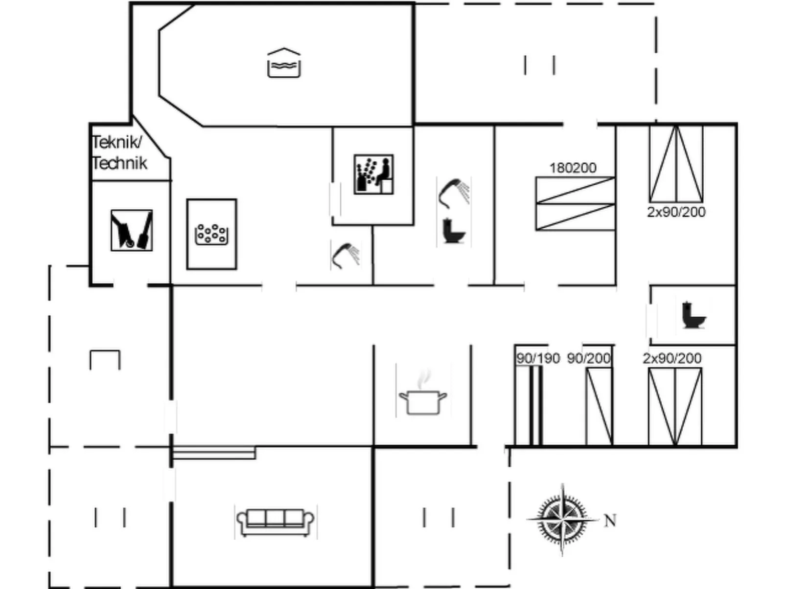 "Ewy" - 300m from the sea-Binnen