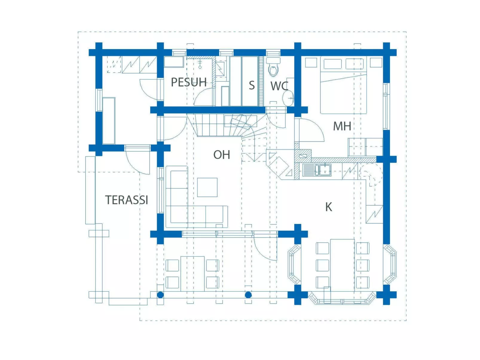 Villa tunturitervakko-Binnen