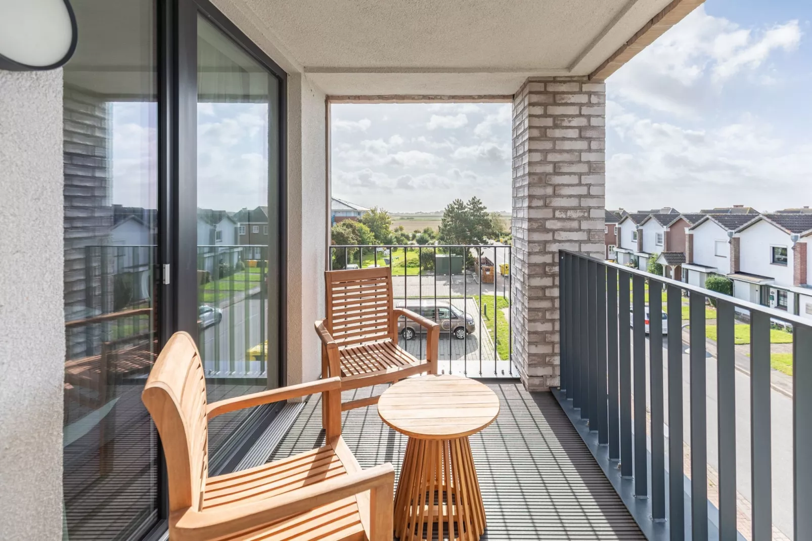 Hallighafen de Luxe auf Nordstrand-Terrasbalkon