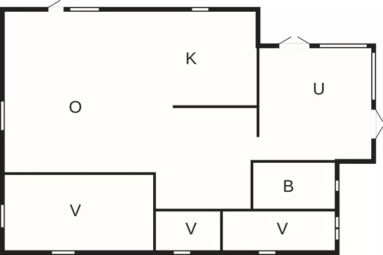 6 persoons vakantie huis in Højby-Plattegrond
