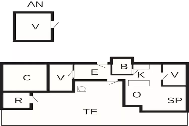 6 persoons vakantie huis in Tisvildeleje-Plattegrond