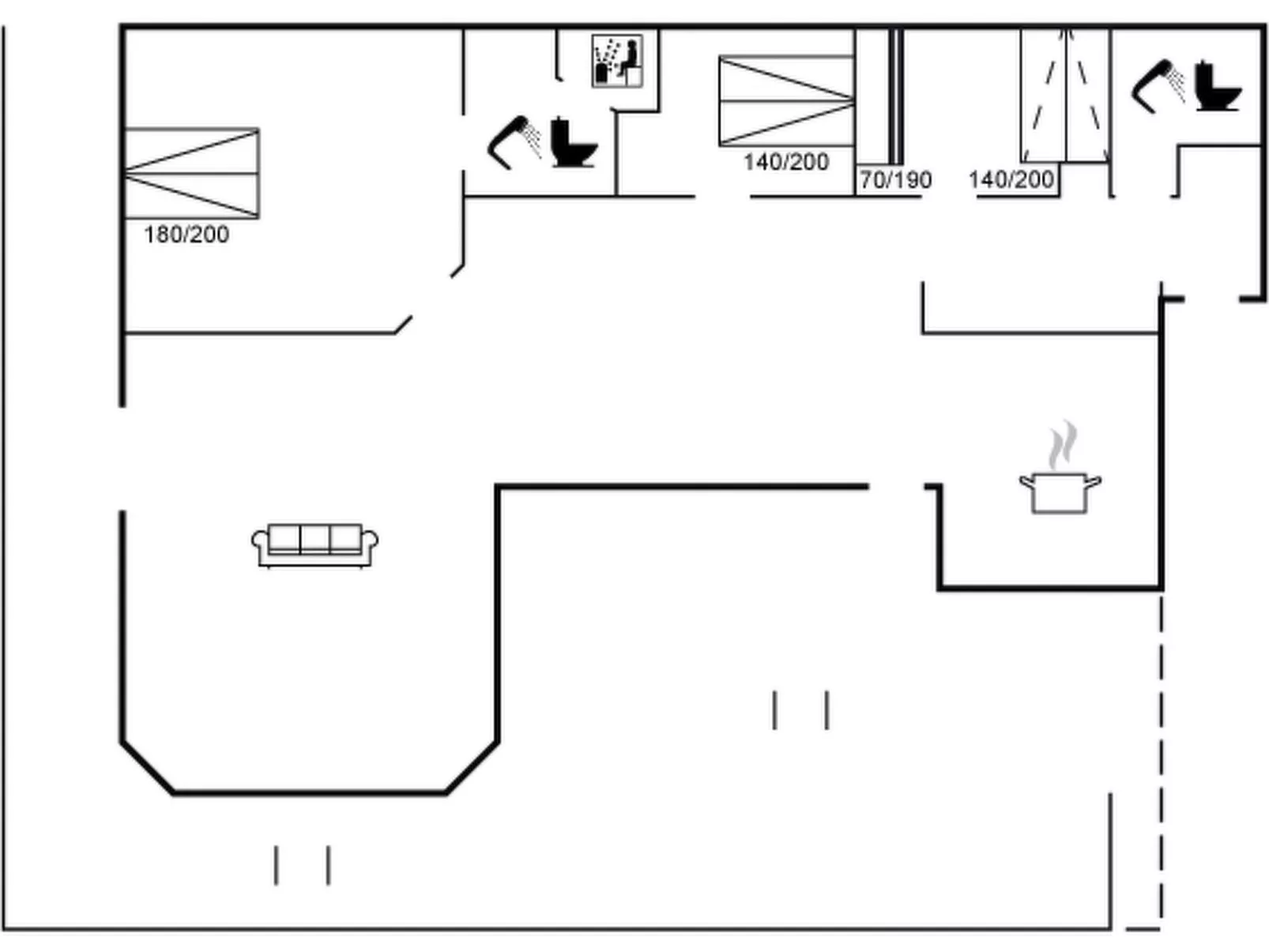 "Sahid" - 20m from the sea-Binnen