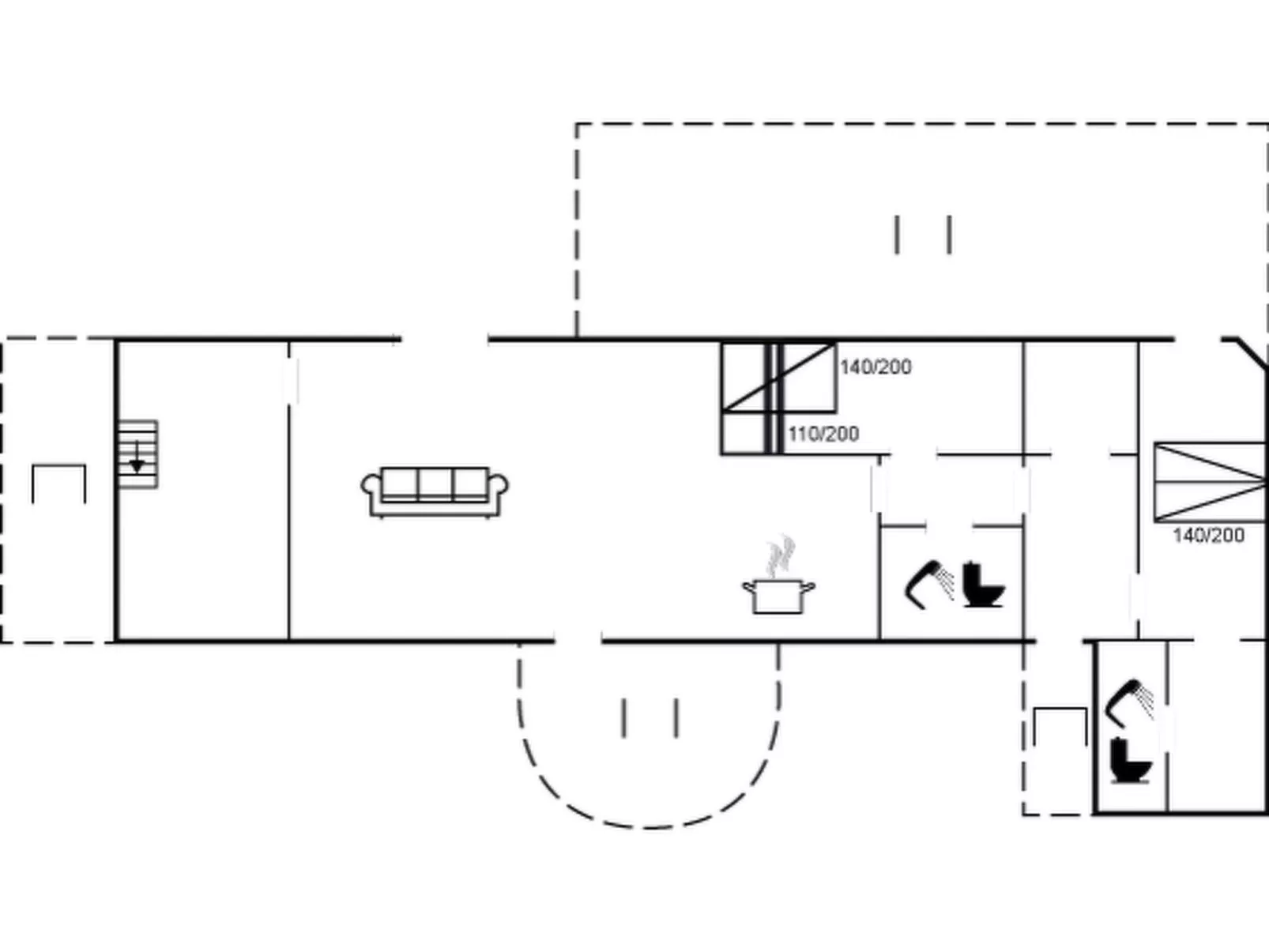 "Hughe" - 1.3km from the sea