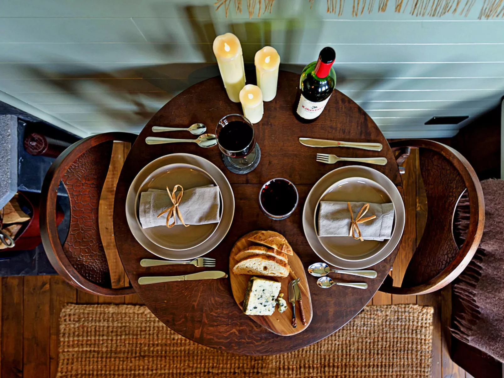 'Joan' Shepherds Hut-Binnen