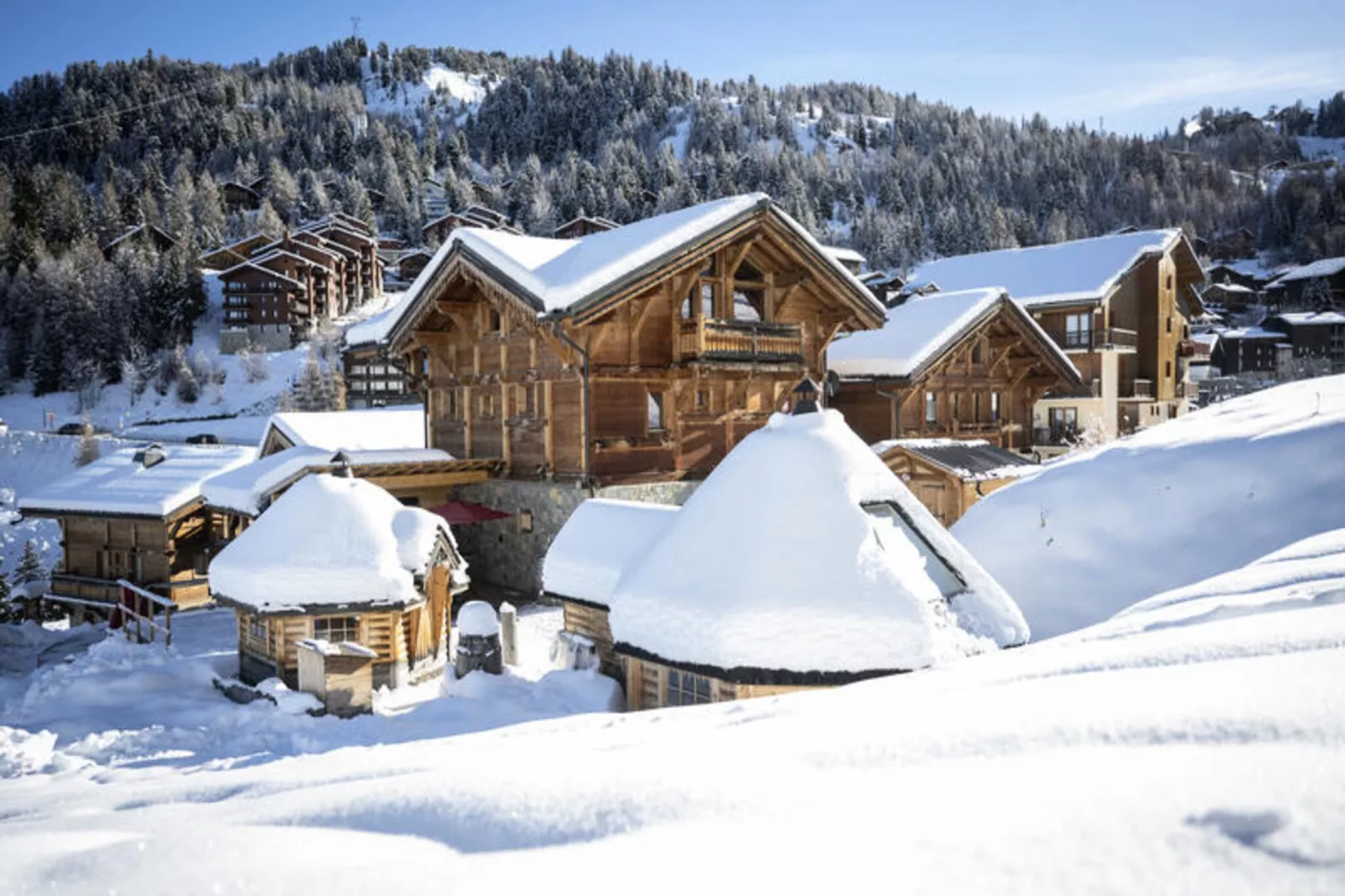 Les Chalets Du Cocoon-Gebied winter 1km