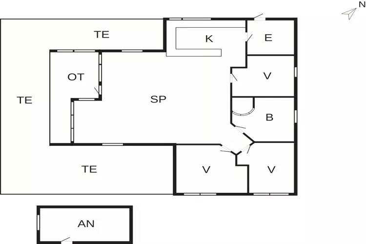 5 sterren vakantie huis in Tikøb-Plattegrond