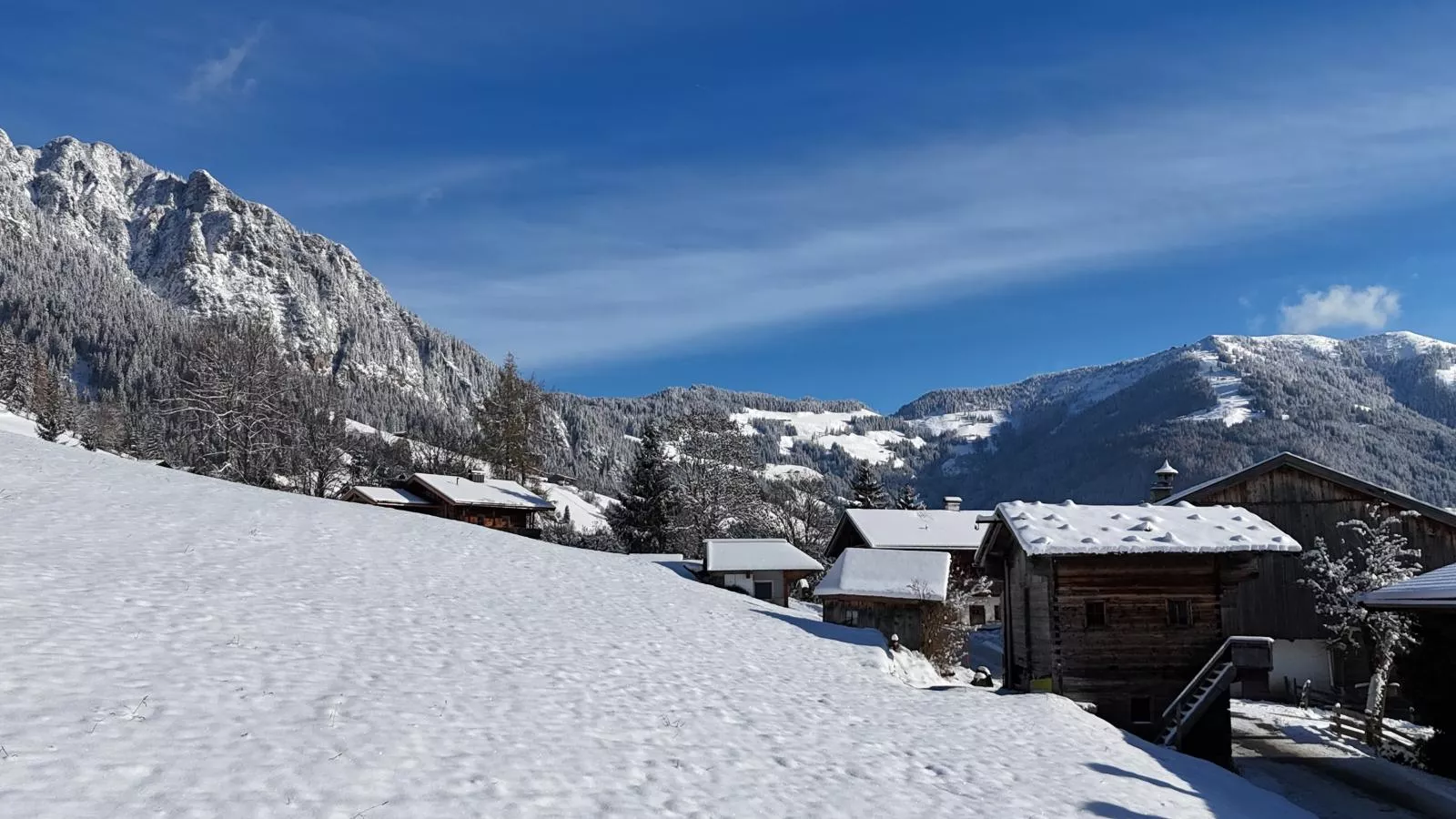Tirola Hütte-Uitzicht winter
