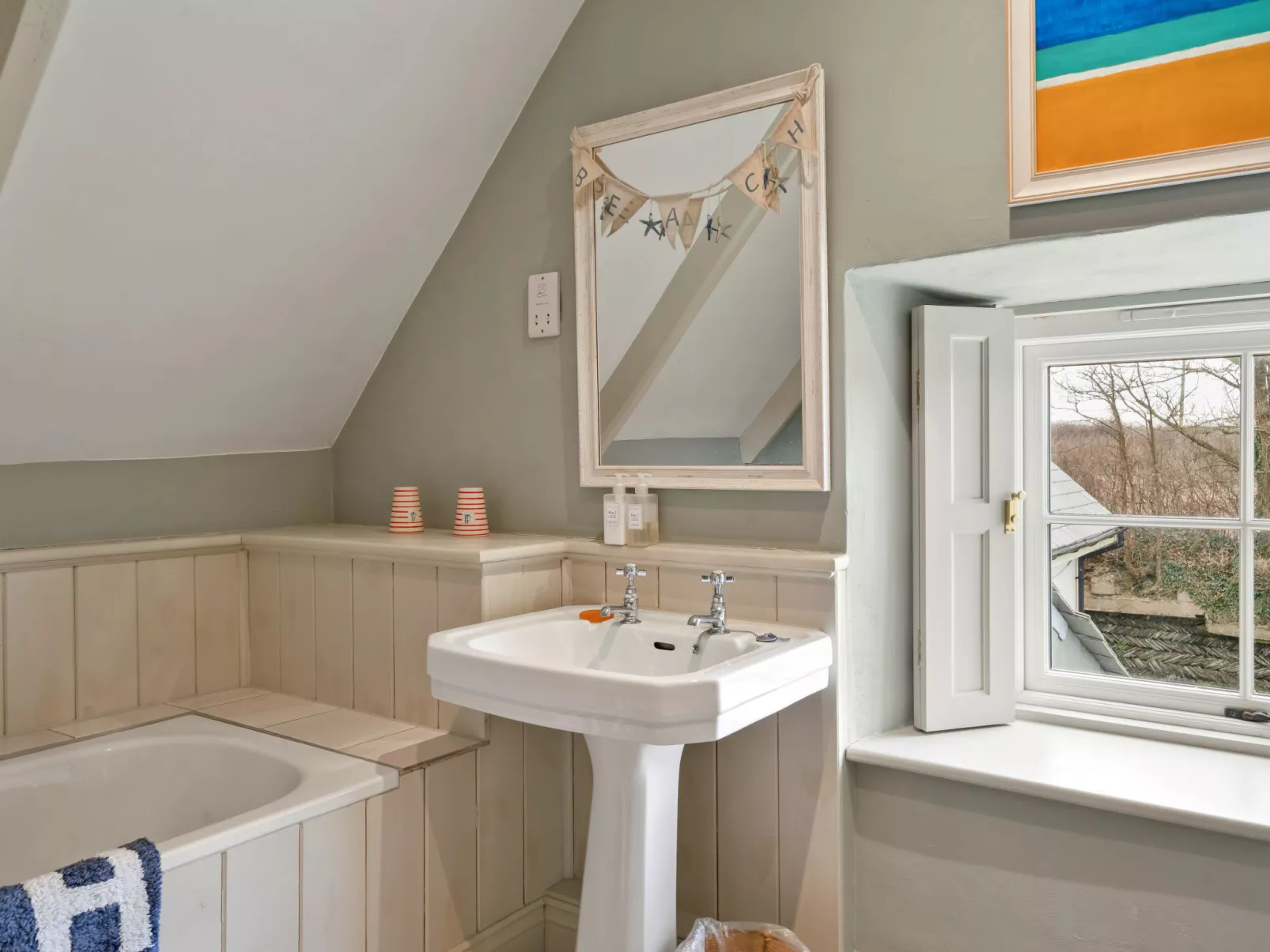 St Eval School House-Binnen