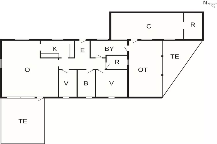 5 sterren vakantie huis in Aars-Plattegrond