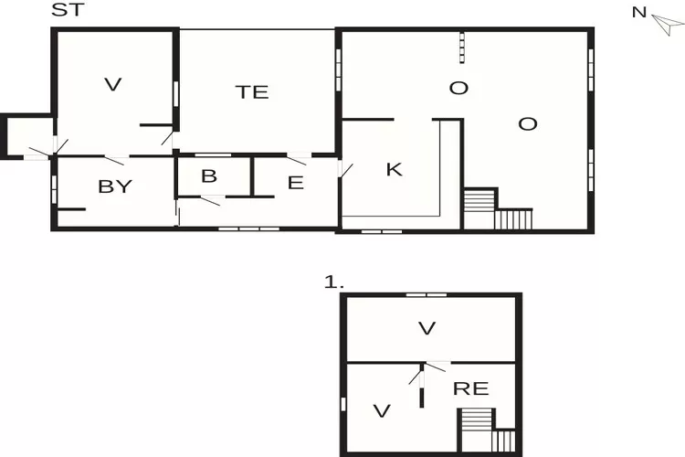 5 sterren vakantie huis in Hasle-Plattegrond