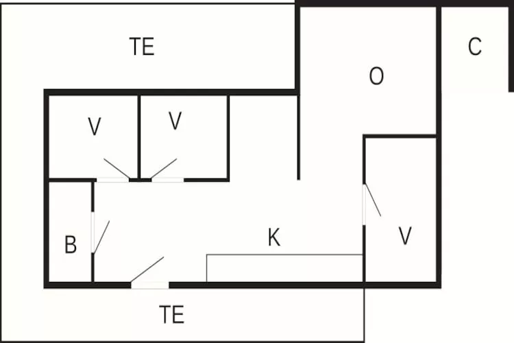 Kustsereniteit in Blokhus-By Traum-Plattegrond