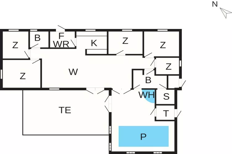 5 sterren vakantie huis in Stege-Plattegrond
