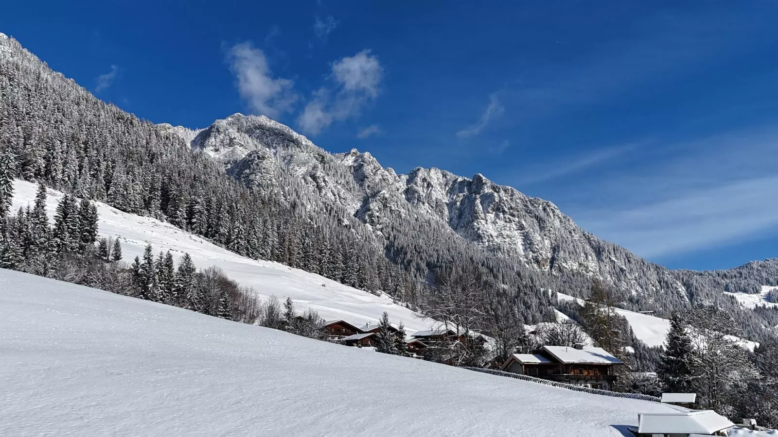 Tirola Hütte-Uitzicht winter