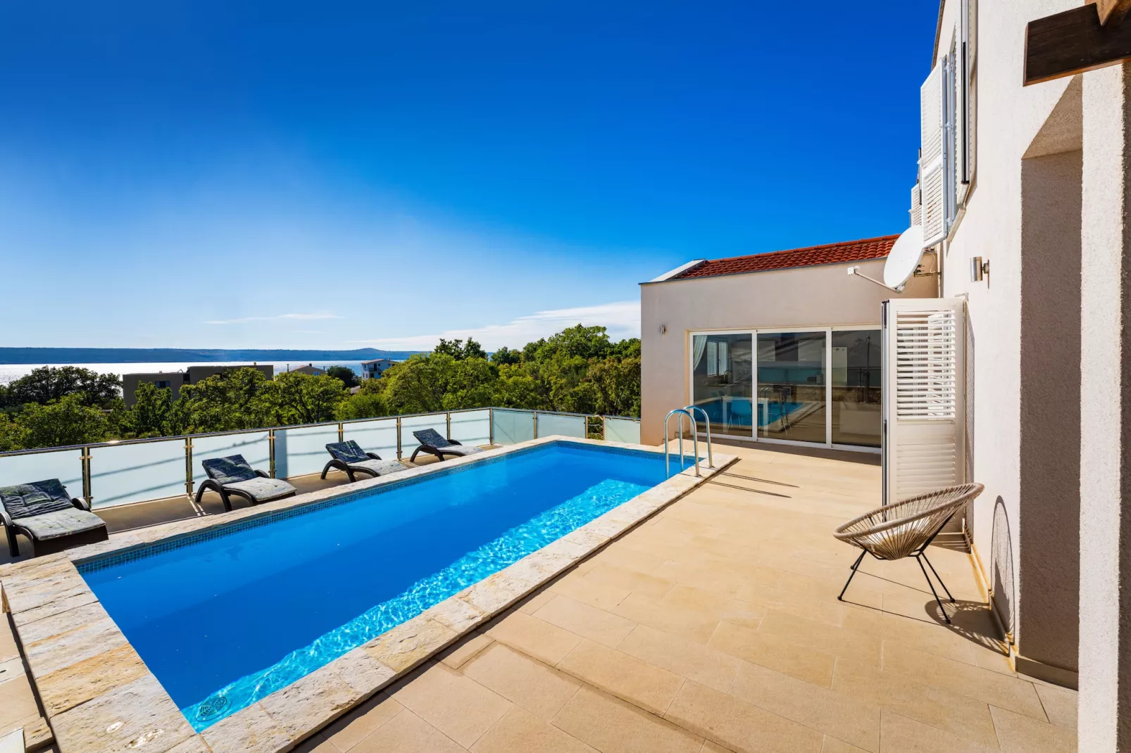 Sea view Villa Anpero-Zwembad