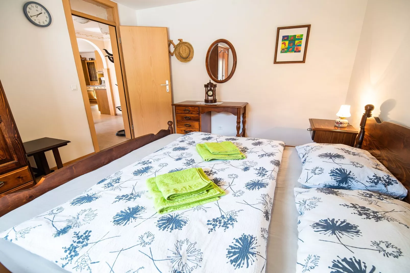 Holiday Home Slap with Sauna and BBQ - Two Bedroom Holiday Home-Slaapkamer