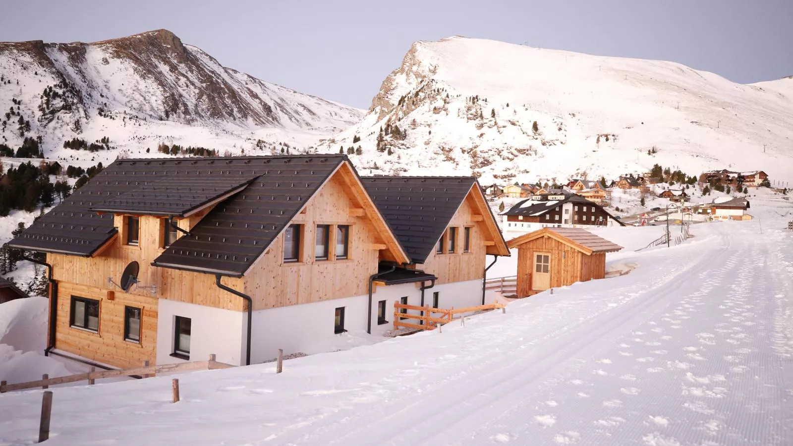 Designchalets Falkertsee-Exterieur winter