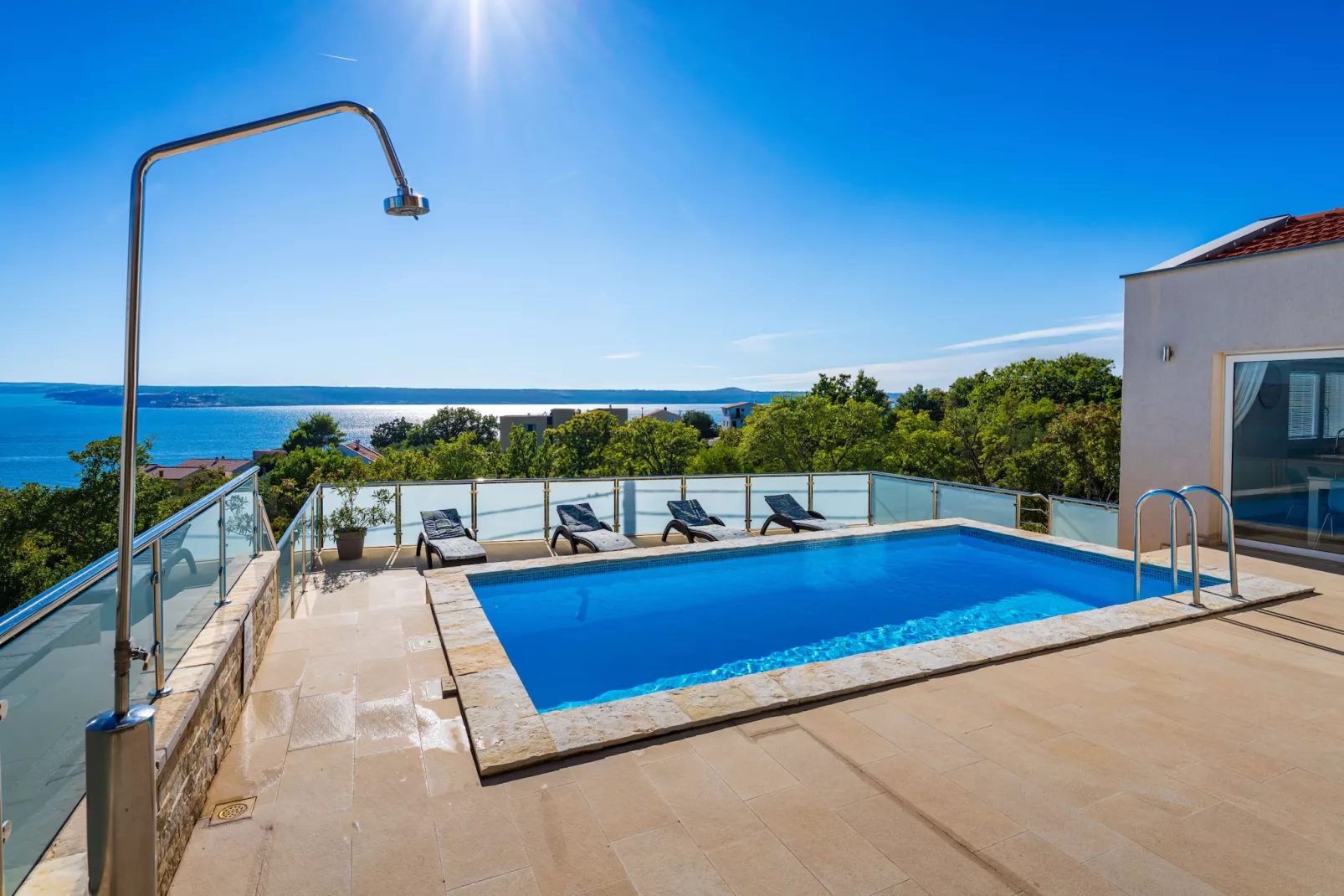 Sea view Villa Anpero-Zwembad