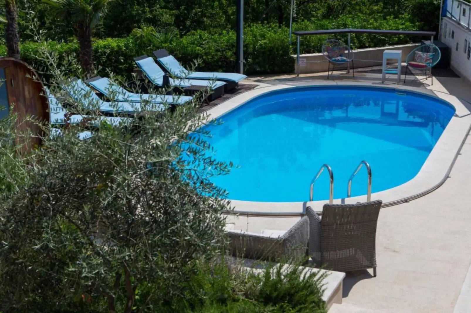 Apartments Melanie - Oprić Hills  Three bedroom apartment with balcony and sea view (A)-Zwembad