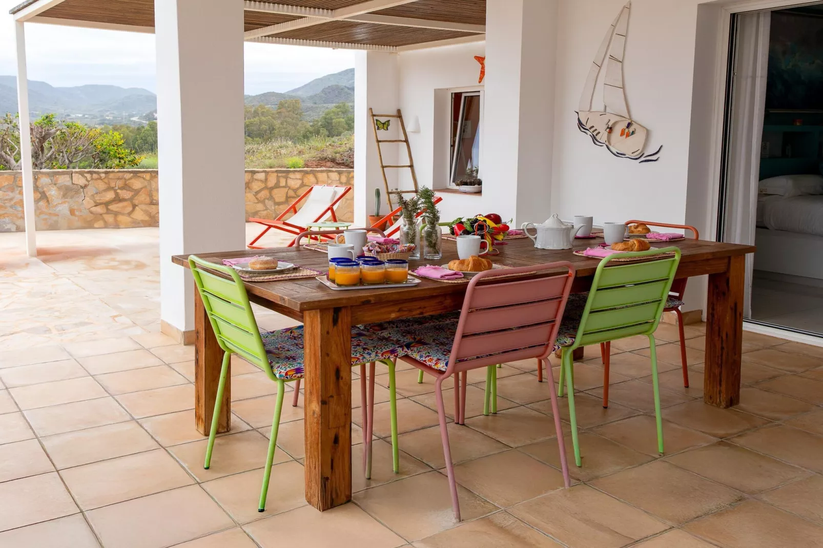 CT 385 AL - Faro's Soulrise Villa - Mojacar - Pool & Artistic Flair close to the Beach-Terrasbalkon