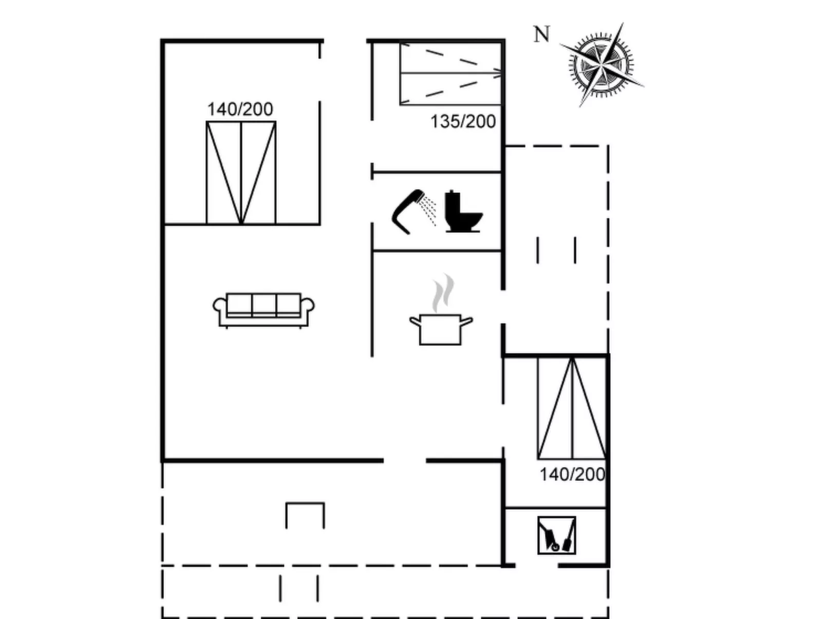 "Menard" - 400m from the sea-Binnen