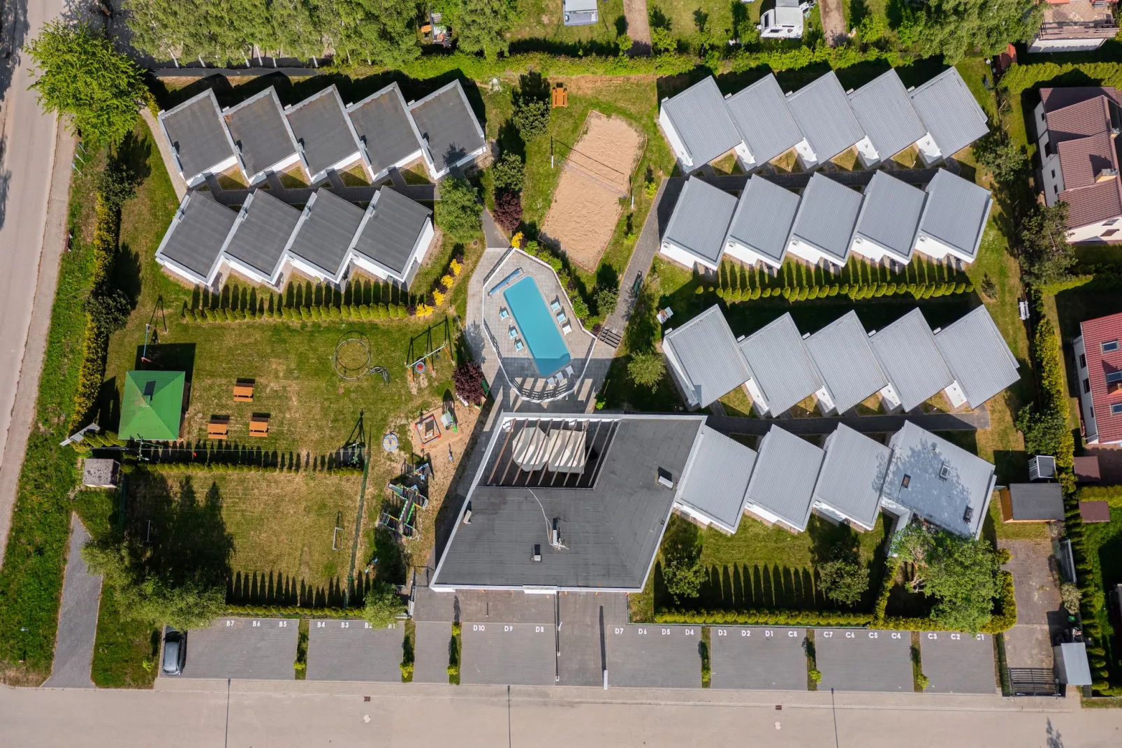 Domki wakacyjne z basenem Sianożąty-Buitenkant zomer
