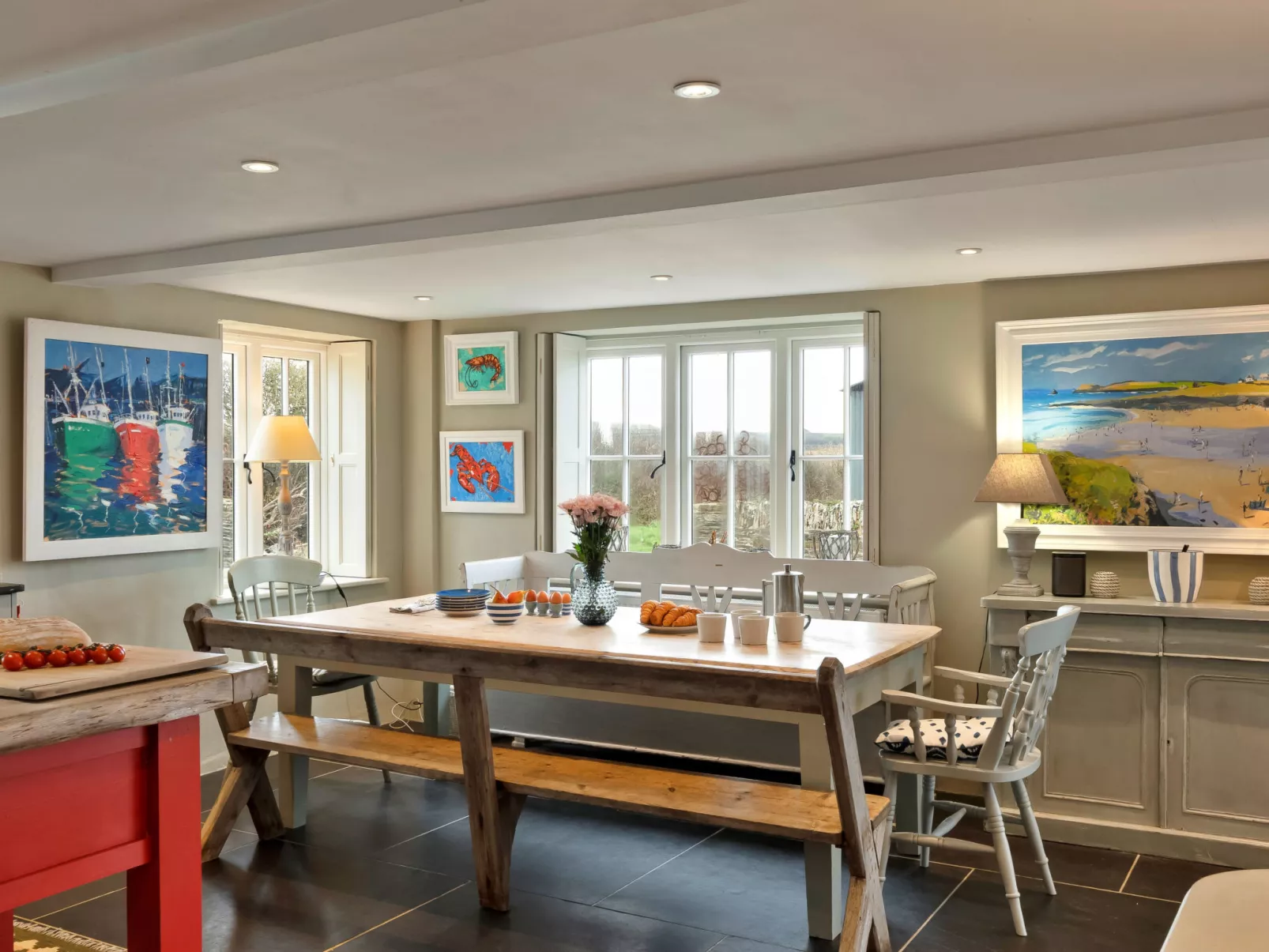 St Eval School House-Binnen