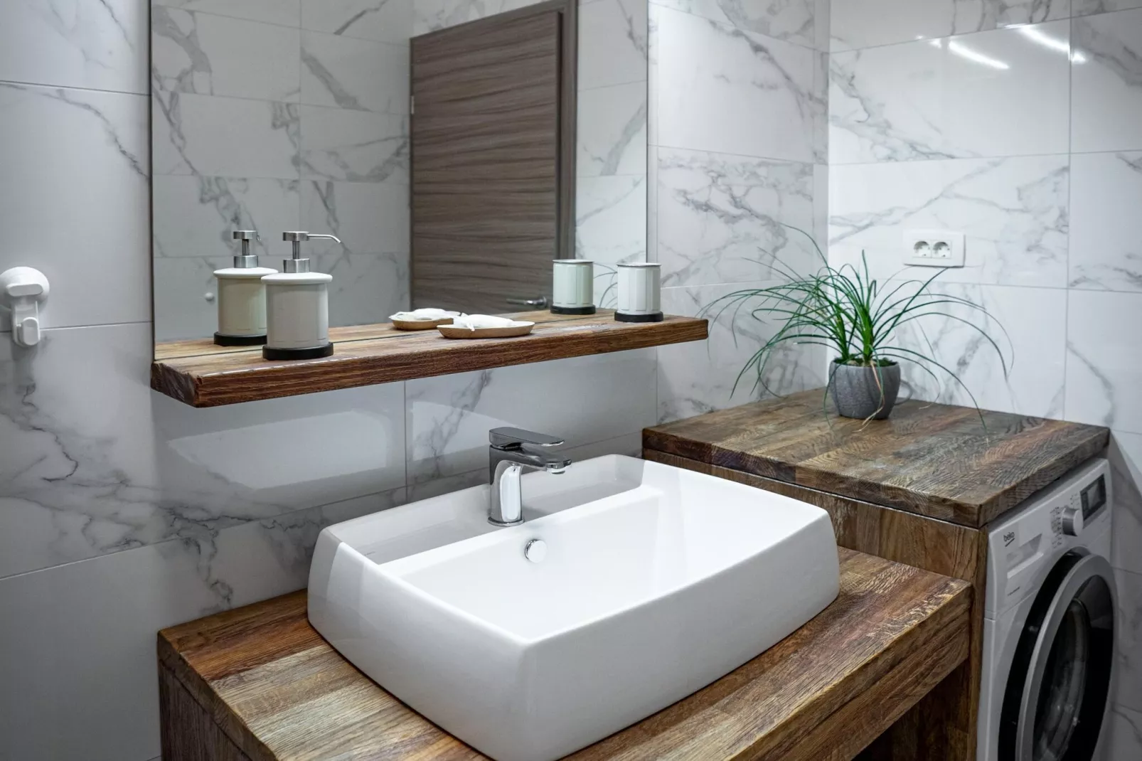 Peaceful Oasis in Nature Holiday Home with Terrace and Sauna - Three Bedroom Holiday Home with Terrace and Sauna-Badkamer