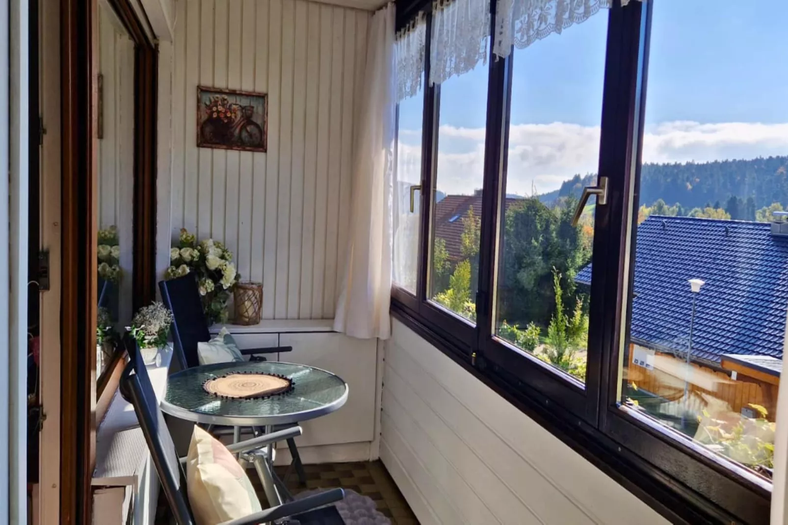 Ferienwohnung Herrischried an der Skipiste-Terrasbalkon