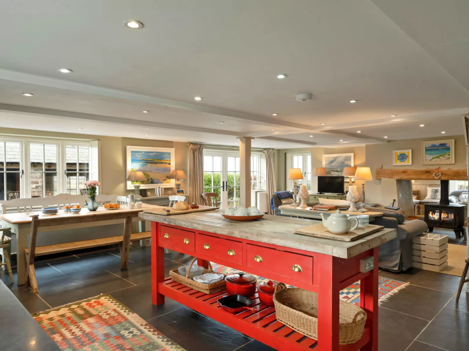 St Eval School House-Binnen