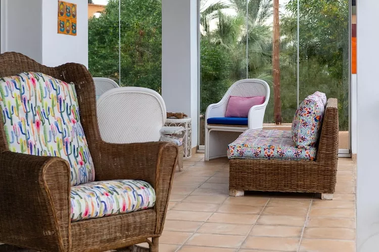 CT 385 AL - Faro's Soulrise Villa - Mojacar - Pool & Artistic Flair close to the Beach-Terrasbalkon