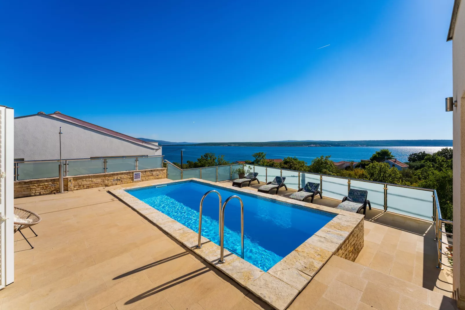 Sea view Villa Anpero-Zwembad