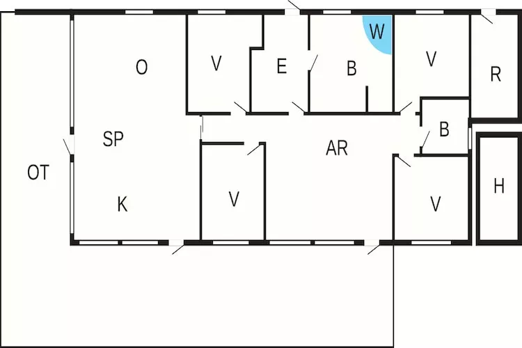 5 sterren vakantie huis in Humble-Plattegrond
