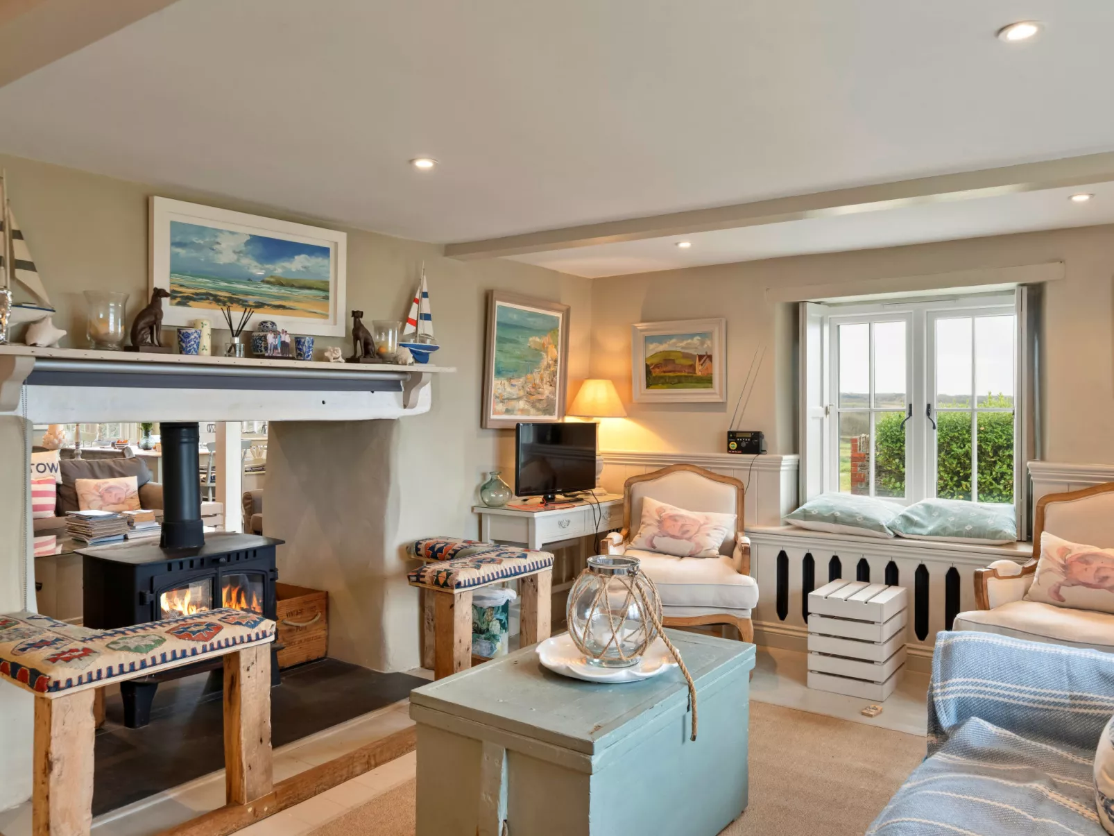 St Eval School House-Binnen