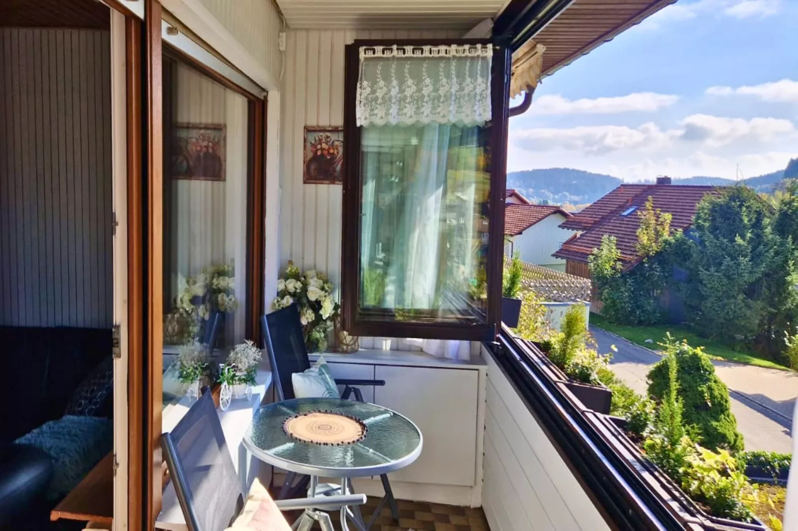 Ferienwohnung Herrischried an der Skipiste-Terrasbalkon