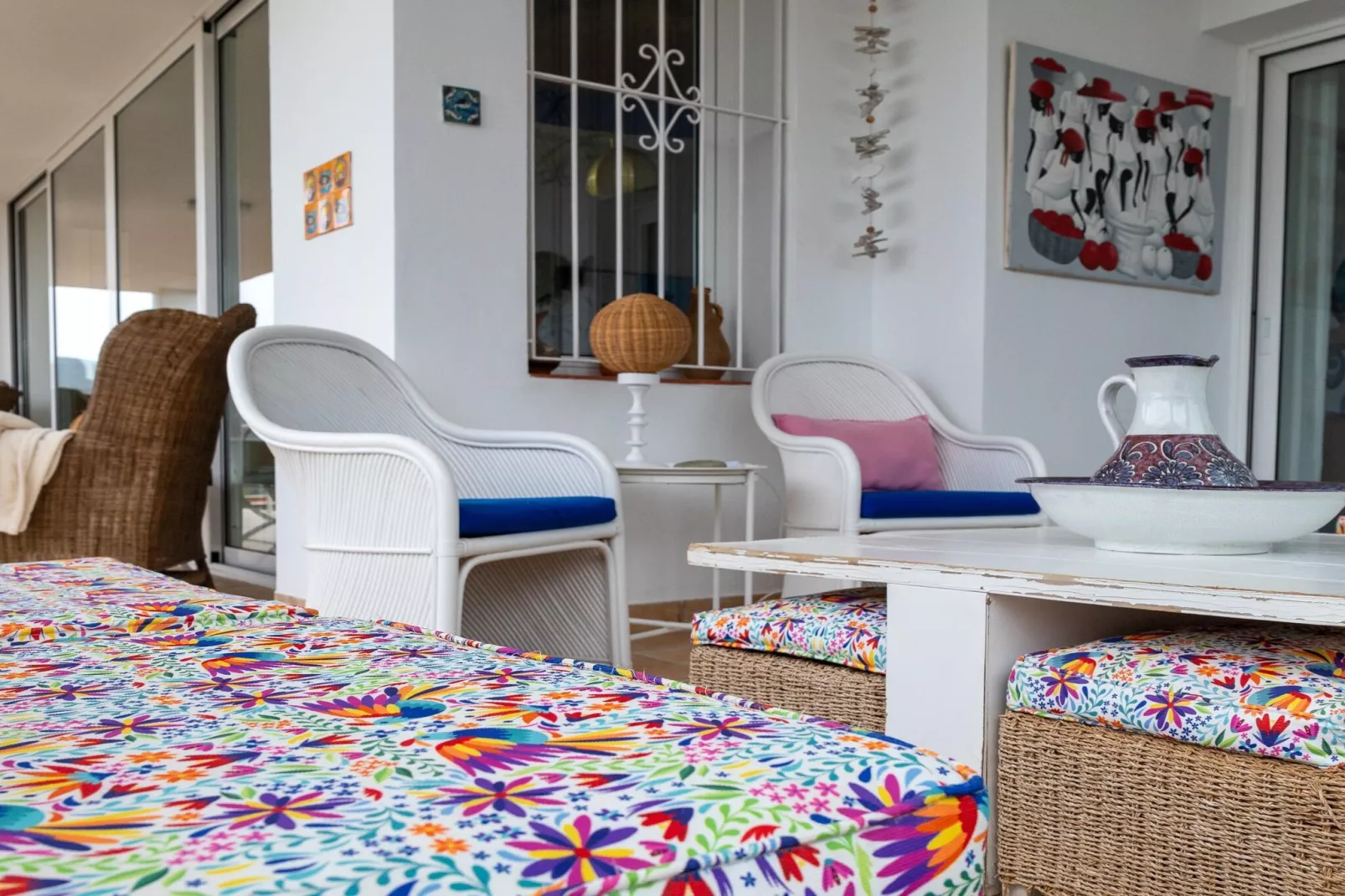 CT 385 AL - Faro's Soulrise Villa - Mojacar - Pool & Artistic Flair close to the Beach-Terrasbalkon