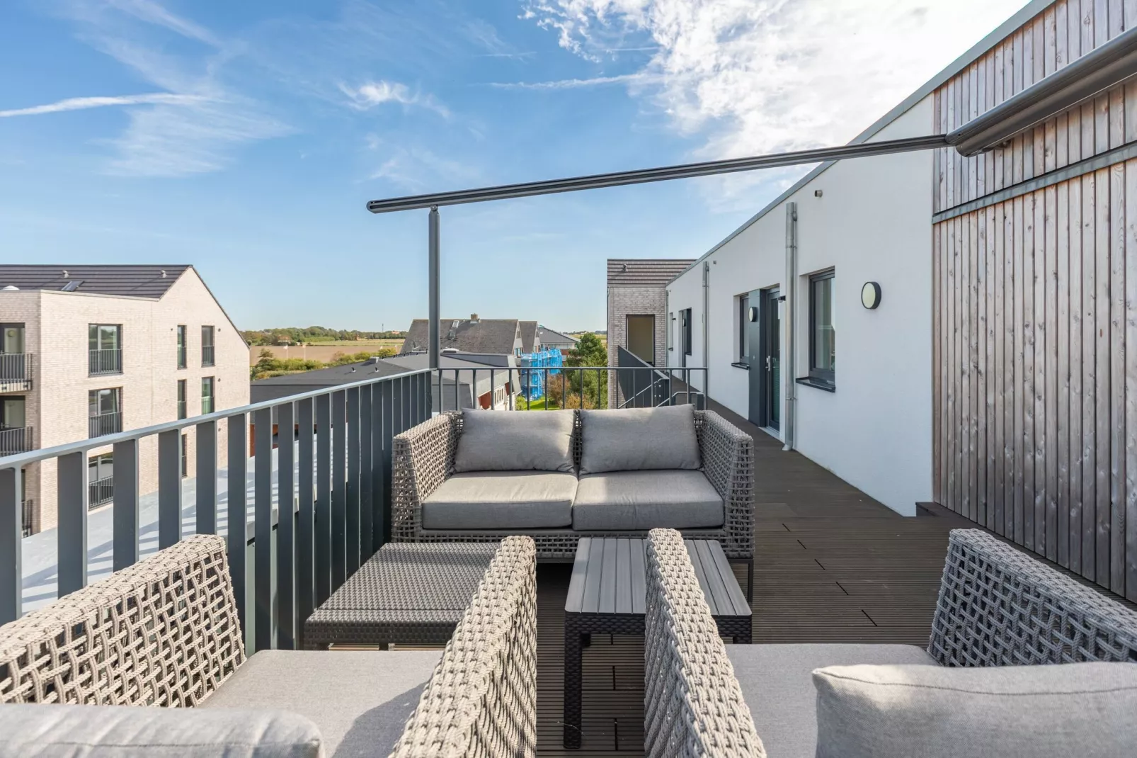 Penthouse de Luxe auf Nordstrand-Terrasbalkon