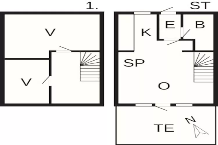 3 room,m/seaview.,2 levels,Premium-Plattegrond