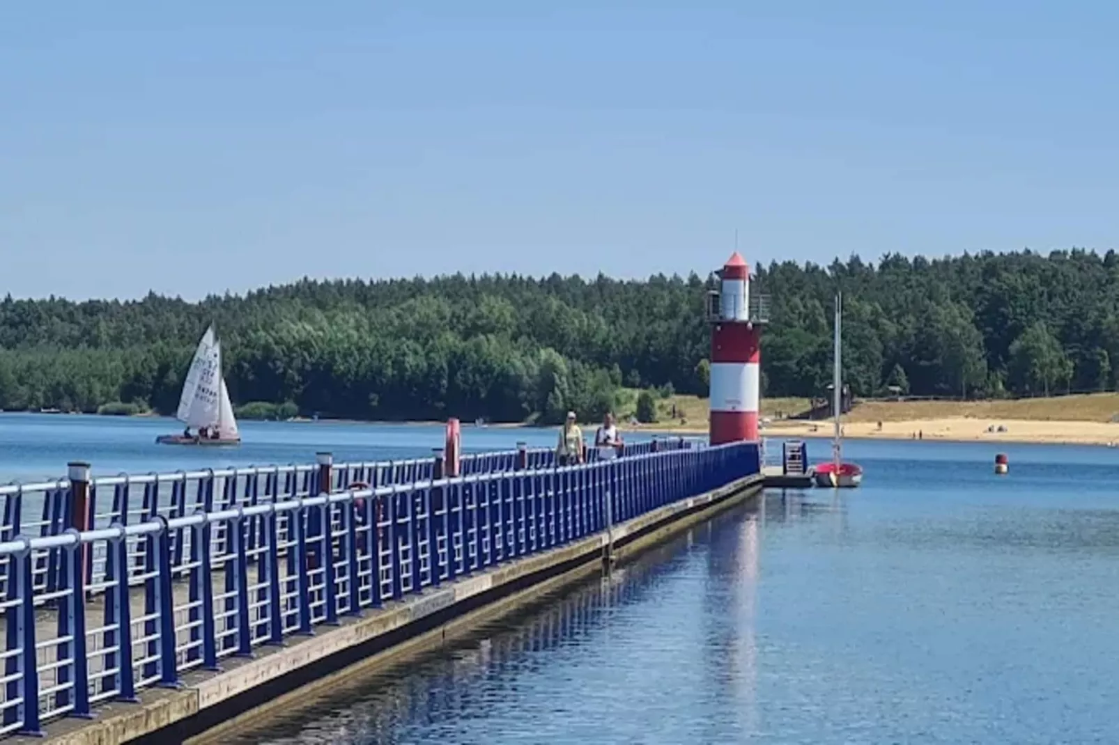 Hausboot am Bärwalder See-Gebieden zomer 5km