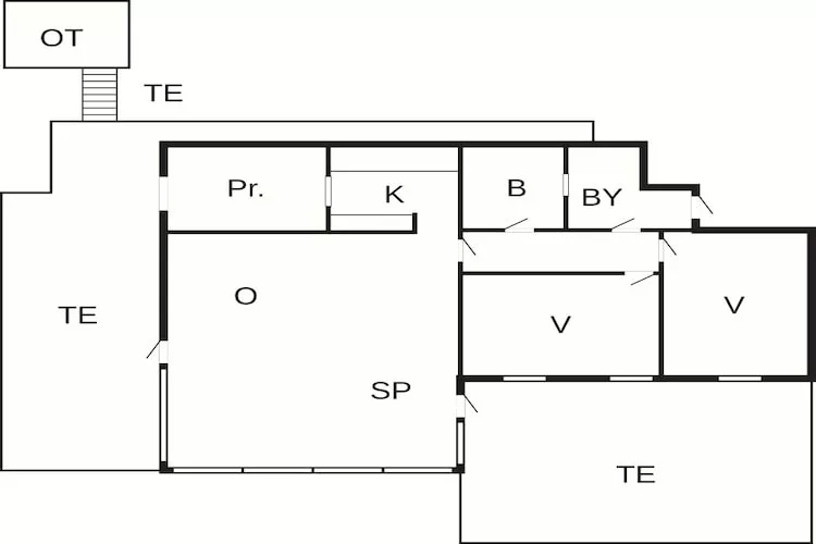 4 Personen vakantie huis in Struer-Plattegrond