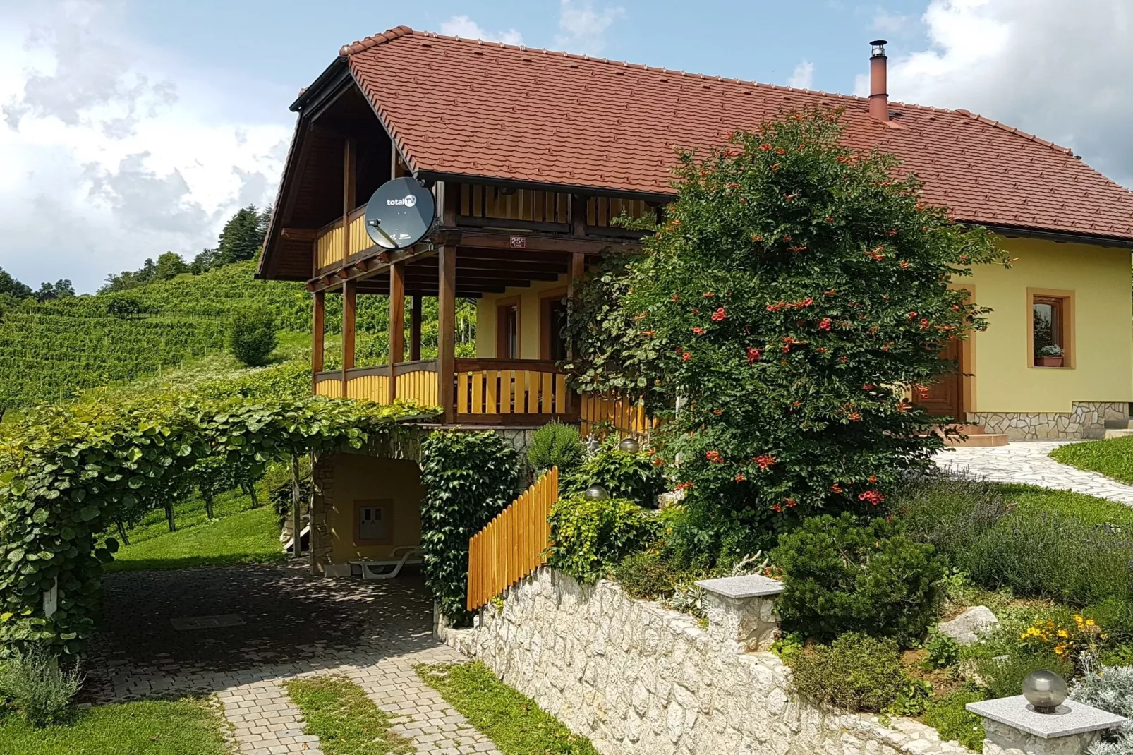 Vivid Hillside Country House with Hot-Tub and Sauna - Two Bedroom Country House-Buitenlucht
