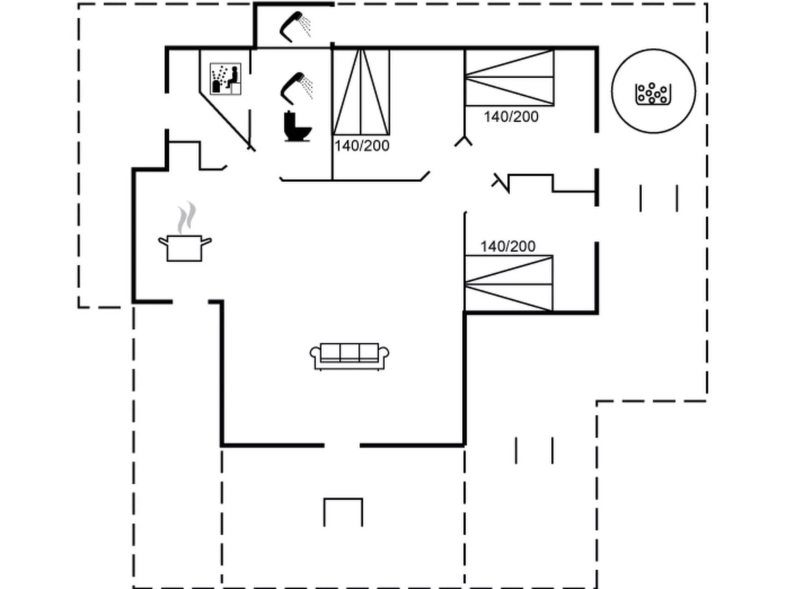 "Gubbe" - 500m from the sea-Binnen