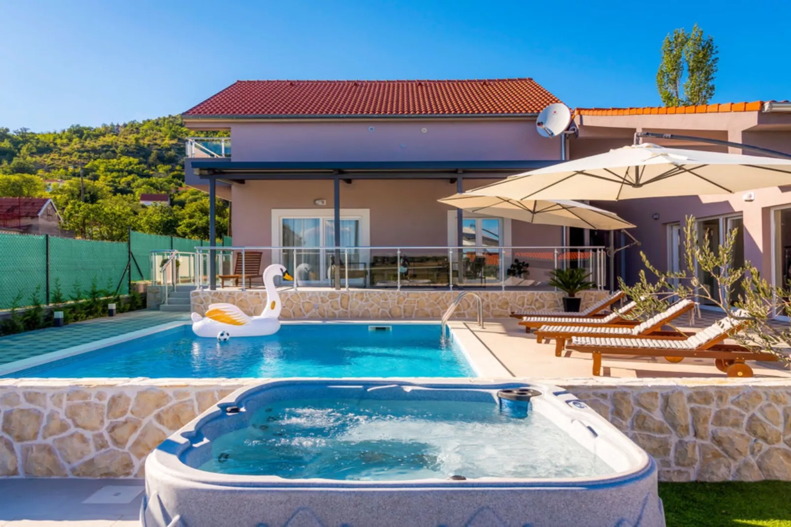 Villa Tomić Drniš - Siverić-Zwembad
