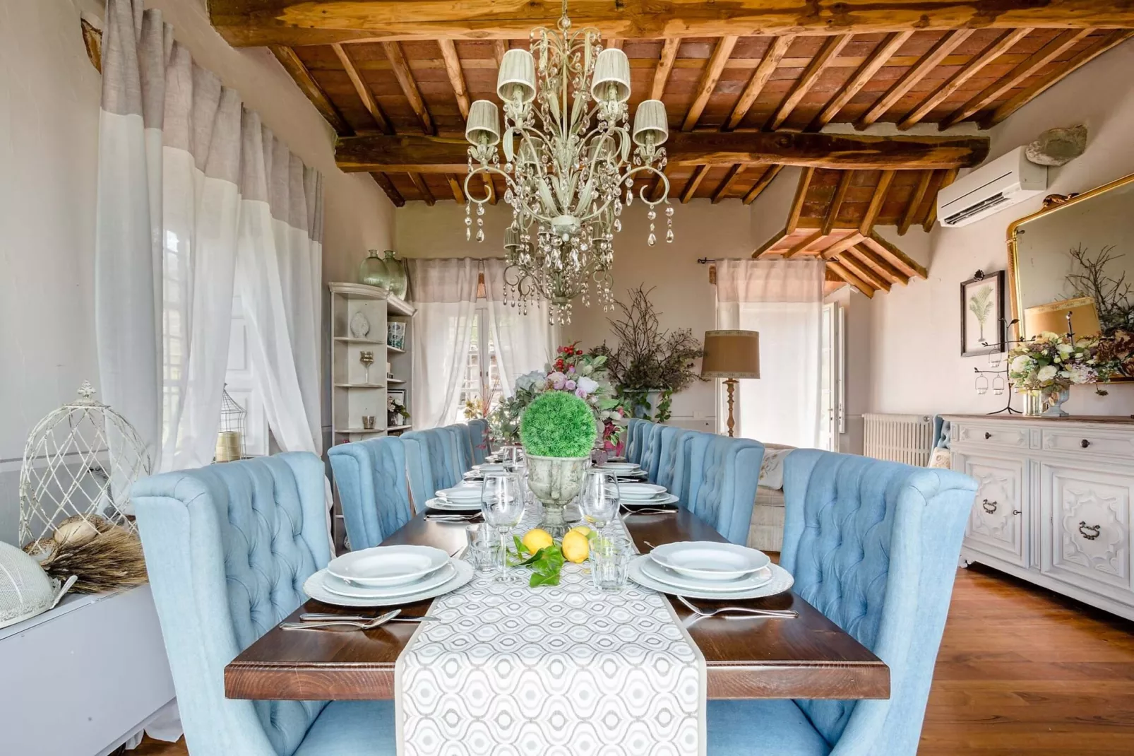 Villa Il Palagio-Eetkamer